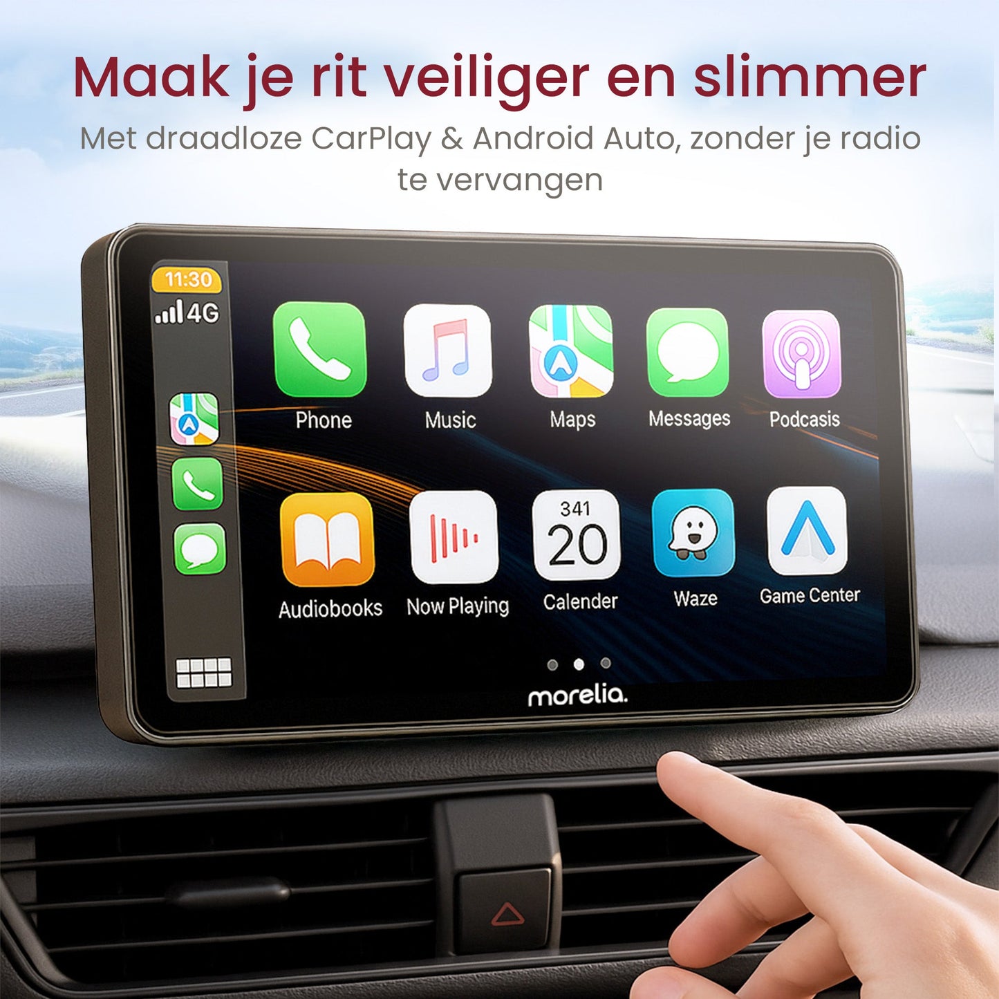 Carplay Scherm - 7 inch - Geschikt Voor Apple & Android