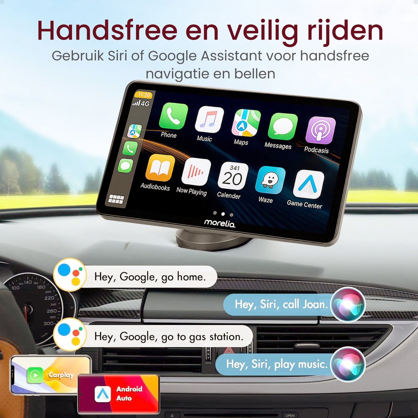 Carplay Scherm - 7 inch - Geschikt Voor Apple & Android